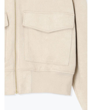 Te chichi スウェードジップブルゾン ライトベージュ
