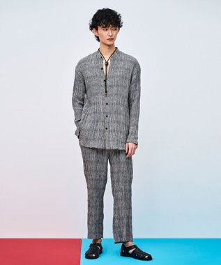 JOSEPH HOMME 【HIGH GRADE LINE】マックスプリーツワッシャー　バンドカラーシャツ ライトグレー系4