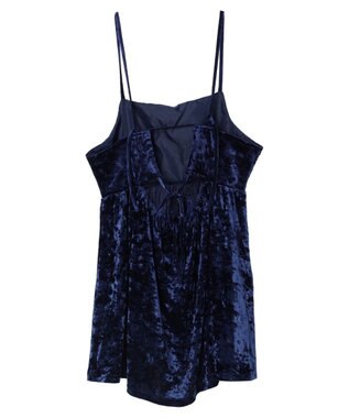 Green Parks ・ＥＬＥＮＣＡＲＥ　ＤＵＥクラッシュベロアキャミチュニック Blue