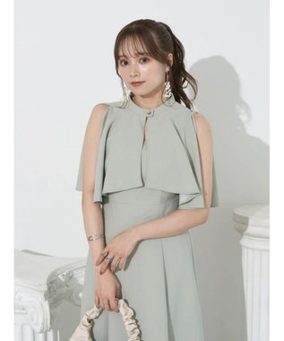 earth music&ecology ＳＥＴ２点ケープ＋キャミワンピース Black