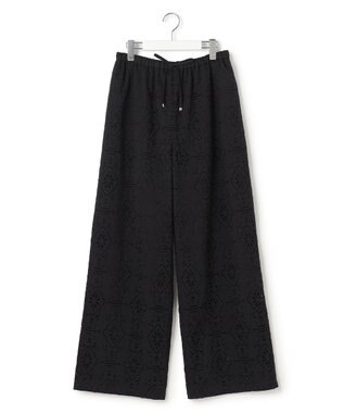 23区 【先行予約】ラッセルオーナメントレース ワイド パンツ ブラック系