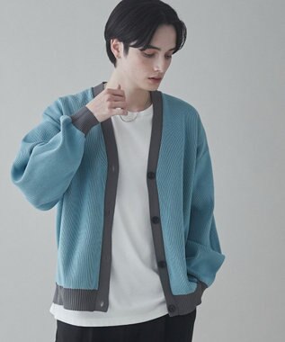 WEGO クリアライトリバーシブルカーディガン グレー