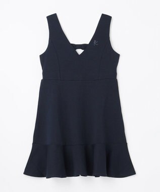 組曲 KIDS 【150-160㎝】ダンボールニット ジャンスカ ネイビー系