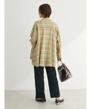 Green Parks チェック柄シャツチュニック Green