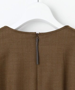 自由区 デニムライクツイル ワンピース ブラウン