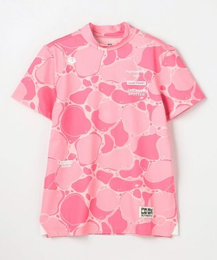 PW CIRCULUS 【MEN】WATER SURFACE プリントモックネックT ゴルフウェア レディース ピンク系5
