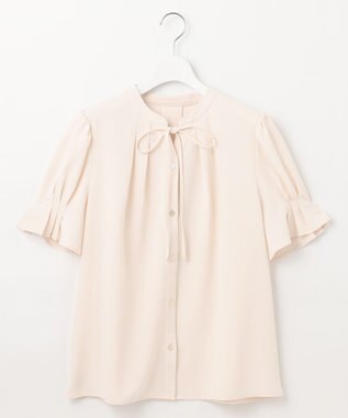 Feroux 【洗える】リボンスキッパー ブラウス アイボリー系