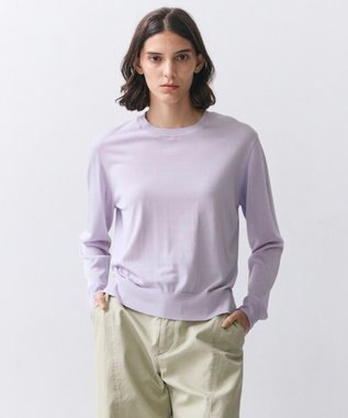 BEIGE， JULIE / コットンシルク 異素材プルオーバーニット