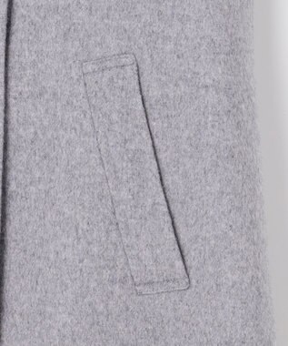 J.PRESS LADIES L ウールナイロンリバー テーラード コート ライトグレー系