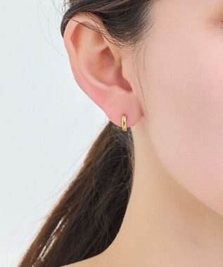 Phoebe 【金属アレルギー対応】ワンタッチメタルフープミニピアス　ゴールド/サージカルステンレス ゴールド