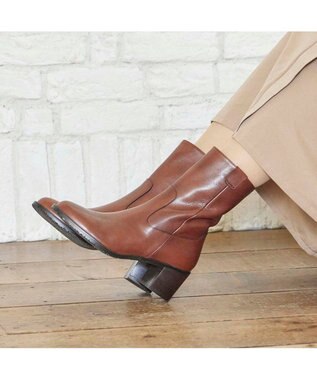 ing <ing>カジュアルハーフブーツ ブラウン