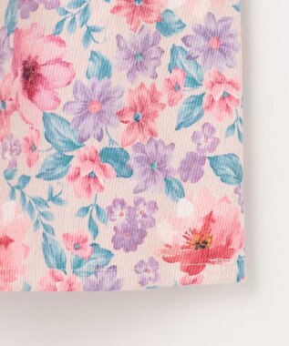 ANY KIDS 花柄ドッキングワンピース ピンク