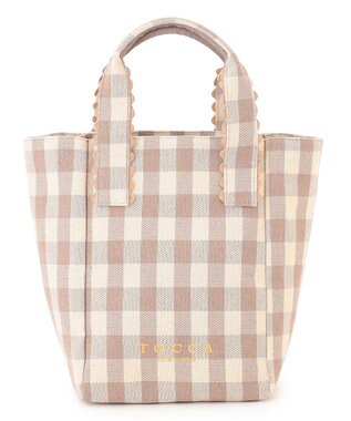 TOCCA 【WEB＆一部店舗限定】WAVES HANDLE TOTE トートバッグ ベージュ系1