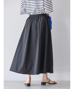 AMERICAN HOLIC 接触冷感タックフレアスカート Black