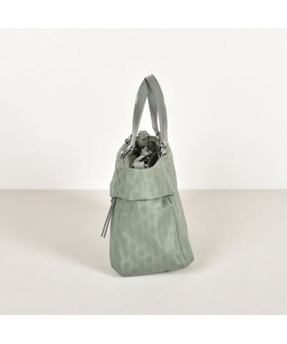 Y'SACCS PolkaDots口折れミニトート ライトグリーン