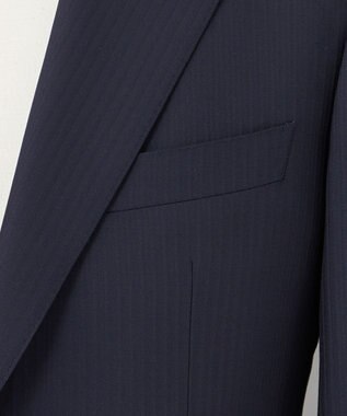 GOTAIRIKU 【御幸毛織】Superio160 ウールカシミヤ スーツ（ネイビーストライプ） ネイビー系8