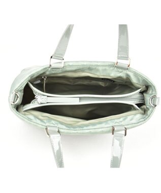 Y'SACCS PolkaDots口折れミニトート ライトグリーン