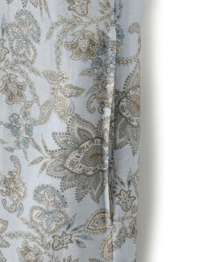 23区 【先行予約】Ericaキャラコ  ペイズリープリント シャツワンピース サックス系