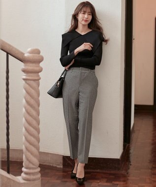 ANY SIS 【洗える】ビックカラーリブ ニット ブラック