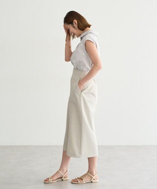 YECCA VECCA ドライタッチナロースカート Light Beige