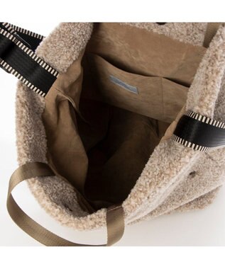 UNBILLION カシュカシュ cachecache / ミックスカラーボアドット2wayトート ブラウン