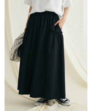 CRAFT STANDARD BOUTIQUE サイドフリルギャザースカート Black