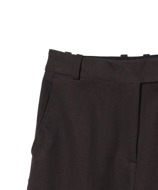 JOSEPH ギャバジンストレッチ ワイドレッグトラウザーズ YUKIO Cocoa