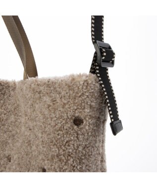 UNBILLION カシュカシュ cachecache / ミックスカラーボアドット2wayトート ブラウン