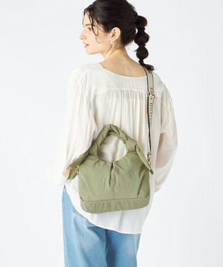 LA BAGAGERIE 【maison vert】 【撥水】リボンフワフワ２WAYトート