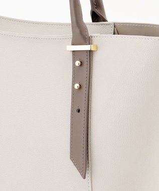 J.PRESS LADIES 【2点セット・A4サイズ収納可】MULTIトートバッグ ライトグレージュ×モカ系