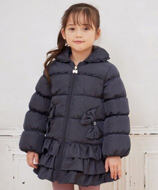 ANY KIDS 【洗濯機OK】中綿プリンセスコート ネイビー