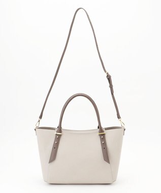 J.PRESS LADIES 【2点セット・A4サイズ収納可】MULTIトートバッグ ライトグレージュ×モカ系