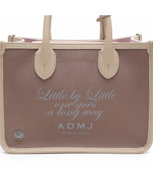 A.D.M.J. 【ファブリック】オフィサー/イタリアンファブリックヘリ巻きトートS アッシュ