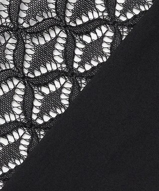 ICB 【WEB＆一部店舗限定】SustainableLace バンドカラー ブラウス ブラック系