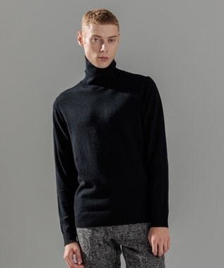 JOSEPH HOMME ピュアカシミヤ　タートルネックニット ブラック系