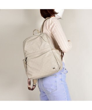 LA BAGAGERIE モノグラムデイリーバックパック アイボリー