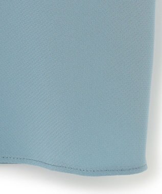 ICB 【洗える・UVケア】BackSatinAmunzen ラッフルデザインブラウス ライトブルーグレー系