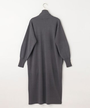 組曲 S 【WEB限定】Vネックニットワンピース チャコールグレー系