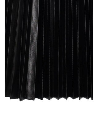 Green Parks ・ＥＬＥＮＣＡＲＥ　ＤＵＥ　メタリックプリーツスカート Black