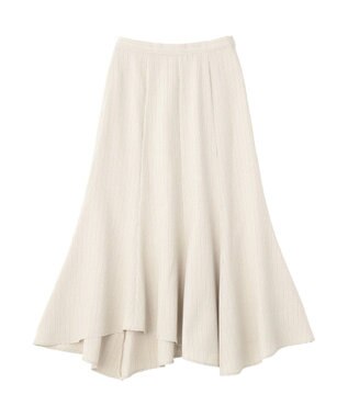 earth music&ecology 【セットアップ対応】キリカエフレアスカート Stripe Ivory