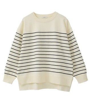 earth music&ecology 【洗濯機洗い可】レンチング(TM)エコヴェロ(TM)(チュニック) Border