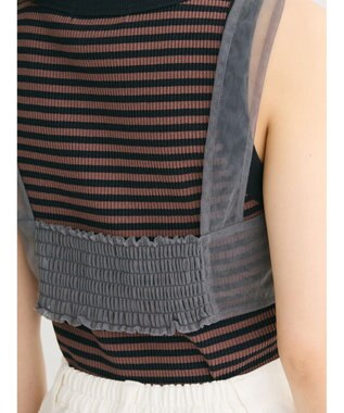 Green Parks ・ＥＬＥＮＣＡＲＥ　ＤＵＥ　フリルチュールビスチェ Charcoal Gray