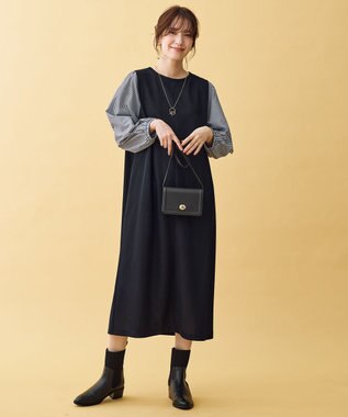 ANY L シャツコンビワンピース