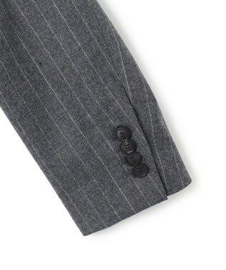 BEIGE， DELAND / ウールピンストライプダブルジャケット Gray St.