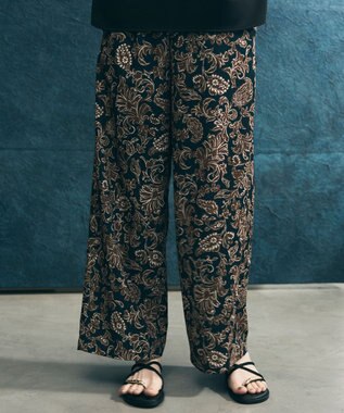 UNFILO 【ウエストゴム】プリント イージーパンツ ペイズリー