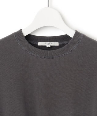 23区 L 【SLOW/洗える】コンパクトインレー フレンチスリーブ カットソー グレー系