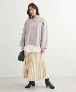 Green Parks ・Ｐｅｔｉｔ　Ｆｌｅｕｒ　ラメプリーツスカート Ivory