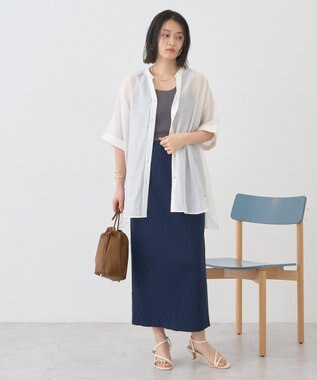 AMERICAN HOLIC 針抜きリブタイトスカート Navy