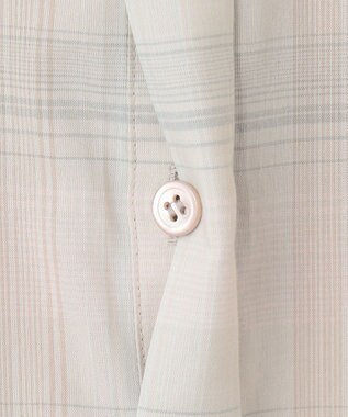 ICB 【洗える】シアーチェック シャツ トープ系