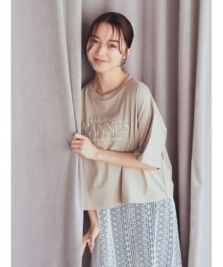 earth music&ecology ＣＡＮＮＥＳ　ショートＴ Beige
